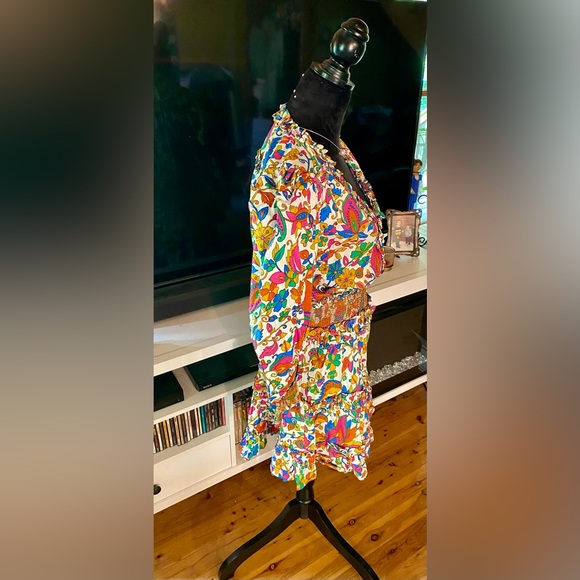 🔥House of Harlow 1960 Puff Sleeve Ruffled Mini Dress🔥 - Picture 3 of 10